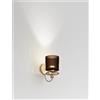Vistosi TREAD APPLIQUE A PARETE TERRA BRUCIATA TRASPARENTE ORO SATINATO 3 L3213 LED 3000K 12W 1600lm DIMMERABILE
