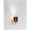 Vistosi TREAD APPLIQUE A PARETE TERRA BRUCIATA TRASPARENTE RAME SATINATO 1 L3213 LED 3000K 12W 1600lm DIMMERABILE