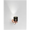 Vistosi TREAD APPLIQUE A PARETE VERDE ANTICO TRASPARENTE RAME SATINATO 1 L3213 LED 3000K 12W 1600lm DIMMERABILE
