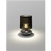 Vistosi TREAD LAMPADA DA TAVOLO VERDE ANTICO TRASPARENTE BRONZO SATINATO 1 LUCE ATTACCO E14