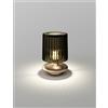 Vistosi TREAD LAMPADA DA TAVOLO VERDE ANTICO TRASPARENTE ORO SATINATO 1 LUCE ATTACCO E14