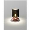 Vistosi TREAD LAMPADA DA TAVOLO VERDE ANTICO TRASPARENTE RAME SATINATO 1 LUCE ATTACCO E14