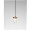 Vistosi TREAD SOSPENSIONE CRISTALLO TRASPARENTE ORO SATINATO 3 L3213 LED 3000K 12W 1600lm DIMMERABILE