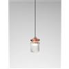 Vistosi TREAD SOSPENSIONE CRISTALLO TRASPARENTE RAME SATINATO 1 L2213 LED 2700K 12W 1500lm DIMMERABILE