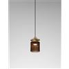 Vistosi TREAD SOSPENSIONE TERRA BRUCIATA TRASPARENTE ORO SATINATO 3 L3213 LED 3000K 12W 1600lm DIMMERABILE