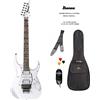 Ibanez JEMJR WH Steve Vai White chitarra elettrica bianca intarsio Tree-of-life