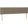 vidaXL Testiere 2 pezzi Tessuto Taupe 100x5x78/88 cm