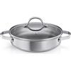 Tescoma Padella profonda SteelCRAFT con coperchio, diametro 28 cm, 2 maniglie