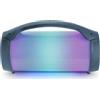 Big Ben Altoparlante Bluetooth con effetti luminosi, 50 W, blu scuro, microfono incluso, USB, micro SD, AUX-IN