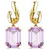 SWAROVSKI ORECCHINI PENDENTI MILLENIA, FINITURA ORO 18K VIOLA