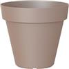 Artevasi Capri, Vaso Rotondo in plastica, 35 cm, Colore Taupe