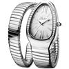 DAXIAOYU Orologio classico a forma di serpente da donna, oro e argento, cinturino scalabile, orologi al quarzo con diamanti brillanti, argento, Classico