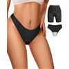 Vertvie Perizoma senza cuciture per le donne No Show Anti Camel Toe Biancheria intima Invisibile Mutandine di allenamento Sexy Comfort G-String Perizoma, nero, Small