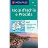 Kompass Cartina escursionistica n. 680 Isole d'Ischia e Procida: 4in1 Wanderkarte, mit Aktiv Guide, Seekarte und Ortsplänen.