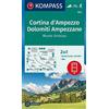 Kompass Cartina escursionistica n. 654 Cortina d'Ampezzo, Dolomiti Ampezzane: markierte Wanderwege, Hütten, Fahrradwege, inklusive Karte zur offline Verwendung in der KOMPASS-App