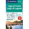 Kompass Maps carta escursionistica KOM 91. Laghi settentrionali. Lago di Como, Lago di Lugano: 4in1 Wanderkarte mit Aktiv Guide und Detailkarten inklusive Karte ... Verwendung in der KOMPASS-App. Fahrradfahren.
