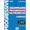 CLE INTERNAT Grammaire progressive du français - Niveau intermédiaire - Corrigés - 4ème dition [Lingua francese]