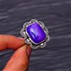 Fatto a mano Anello gioiello in argento sterling 925 con pietra preziosa agata a fascia mi...