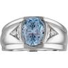 Artik Jewels Anello In Argento Sterling 925 Con Gemma Di Topazio Blu Naturale Per Uomo AJ589