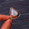 Fatto a mano Anello gioiello in argento sterling 925 con pietra preziosa occhio di tigre i...