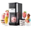 VEVOR Macchina per Gelato da Banco Uso Domestico, Macchina per Gelato 800 W Sorbetto Frappè Ice Cream Yogurt a Casa Funzione di Miscelazione, 7 Modalità, 287 x 168 x 385 mm, Gelatiera per Dolci