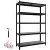 VEVOR Scaffale per Garage, Scaffale Metallico Portaoggetti, 5 Ripiani Regolabili, Capacità 1134 kg, Scaffalatura Multiuso, per Cucina, Dispensa, Cantina e Bagno, 123 cm L x 46,5 cm P x 181,3 cm A