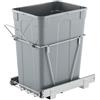VEVOR Pattumiera Estraibile, ca. 39,8 L, Contenitori per Rifiuti da Cucina Sottotop, Cestino per la Raccolta Differenziata, con Sistema Scorrevole, Estensione Completa e Maniglia, Grigio
