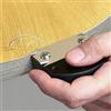 Feabolee Tagliabordi per la lavorazione del legno, pialla angolare per bordi, pialla manuale per sbavature, taglierina per bordi per impiallacciatura in PVC ABS melammina (1 ovale nero)