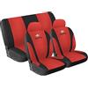 Simoni Racing CSR/da-R Coprisedili Daisy per Auto, Set Coprisedili Anteriori e Posteriori con Poggiatesta, Coprisedili Universali, Microfibra Rossa