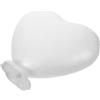 KALLORY Cuore per Pittura e in Schiuma Bianco con Base 22 Cm Vuoto e Ornamenti Natalizi per Decorazioni per Arredamento Casa