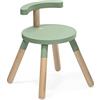 Stokke MuTable Sedia, Clover Green - Versione 2023 - Altezza della seduta regolabile e schienale rimovibile - Realizzata in legno di faggio - Per bambini da 1,5 a 8 anni