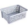 BranQ Home Essential - Cesto portaoggetti universale, multifunzione, in bambù, senza BPA, in plastica, misura S, 2,5 l, 1 pezzo, colore: Grigio chiaro