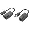 Techly Adattatore Usb-A a Cat.5E/6 60m x2