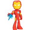SPIDEY, MARVEL HASBRO MARVEL SPIDEY E I SUOI FANTASTICI AMICI, MEGA IRON MAN, ACTION FIGURE GIOCATTOLO SUPER HERO PER ETà PRESCOLARE, PER BAMBINI E BAMBINE DAI 3 ANNI IN SU
