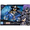 DC COMICS, Sonic, BATMAN Dc x sonic - personaggio di shadow 13 cm con batcycle