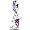 The Charmery Charm in argento 925 a forma di stivali da cowboy americani e cappello da cowboy, compatibile con ciondoli Pandora, Trollbeads, Chamilia, Biagi e molti altri braccialetti con ciondoli del Regno Unito.