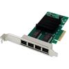 DIGITUS SCHEDA DI RETE GIGABIT ETHERNET A 4 PORTE, RJ45, PCI EXPRESS, INTEL I350