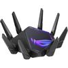 Asus ROG Rapture GT-AXE16000 Quad-Band WiFi 6E Extendable Gaming Router, 6GHz Band, Dual 10G Ports, 2.5G WAN Port, RangeBoost