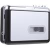 WATIIFUFU Convertitore da Cassetta a Mp3 USB senza Installazione Alimentazione a Batteria 2 X Aa, Lettore Portatile in Plastica Argento, Supporta Trasferimento Diretto su Chiavetta USB