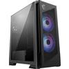 MSI MPG Velox 300R Airflow PZ - Case Mid-Tower Gaming PC - Pannello laterale in vetro temperato - 3 ventole ARGB da 120 mm - Supporto per raffreddamento a liquido radiatore fino a 360 mm - Pannello in