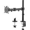 One For All Braccio universale per monitor One for All - 13-32 pollici - VESA 75/100 mm - Regolazione dell'altezza - Inclinazione (90°), rotazione (180°) e rotazione (360°) - 8 kg per schermo - Nero (DM2110)