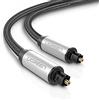 UGREEN Cavo Ottico, Ugreen Cavo Toslink Fibra Ottica Audio Digitale 2m Nylon Alluminio per PS3, PS4, SKY, SKY+, SKYHD, XBOX One, Blu-ray, CD, DVD, Amplificatori AV