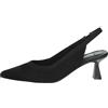 Keys 10770 Black Nero Scarpe Donna Decolletè Tessuto Elastico Tacco