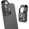 Diyeeni Microscopio per Telefono da Tasca, Zoom Clip 200X Lente di Lente di Lente Microscopio CPL con Luce LED, Lente Microscopica Portatile per iPhone per Samsung per Huawei per Google(nero)