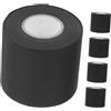 PRETYZOOM 5 Rotoli Nastro Isolante per Tubi Condizionatore in Pvc Nero, Resistente al Fuoco e Allumidità, Flessibile per Tubi Aria Condizionata Residenziali e Commerciali
