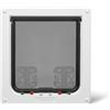 Cat Mate Gattaiola con Chiusura a 4 Vie per Gatti Grandi e Cani di Piccola Taglia, Facile Installazione su Porte UPVC, Vetro e Porte in Legno - Bianco