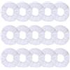 Joysuelly 15 Elastici Capelli Scrunchies Bianco Cotone Donna Ponytail | Grandi soffici morbidi, resistente duraturo lungo, coda cavallo pratico, accessori eleganti femminili, fiocchi vintage stile