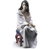 NAO Porcelain Nao Statua in Porcellana Al Risveglio Lucida H40 cm