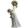 NAO Porcelain NAO Statuetta Porcellana Donna Con Grano Gres H40 cm
