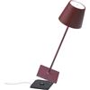 Zafferano Poldina pro Lampada da Tavolo Bordeaux 38 cm